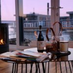 Floating Village Brombachsee Kaminfeuer mit Winterstimmung